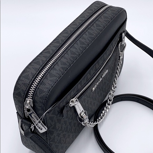 MICHAEL KORS LARGE EW ZP CHAIN XBODY BLACK SIGNATR - Picture 3 of 16